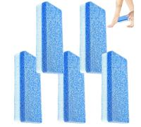5 pièces pierre ponce pour pieds, outil de récurage de pédicure ergonomique utilisation douche pour pieds, mains et coudes lisses, pierre exfoliante pour spa à domicile (bleu)
