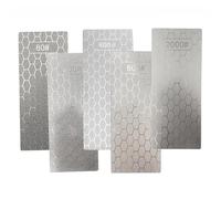 5 Pièces Pierres à Aiguiser Diamantées, 80/200/400/800/2000 Pierres à Aiguisées pour Les Couteaux de Cuisine, Les Ciseaux et les Activités de Plein