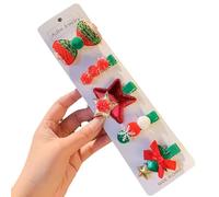 5 Pièces Pince à Cheveux Noel, Accessoire Elastiques à Cheveux Barrettes Clips de Noël pour Femme Fille Enfant, Cadeau Fête Décoration de Noël Barrette de Coiffure Barettes Pinces Cheveux