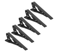 5 Pièces Pince à Cravate Noire en Cuivre 5, 50x1, 50x0, 60cm | Finition Mate, Profil Fin et Élégant, Maintien Sûr, Usage Bureau et Tenue Formelle