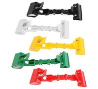 5 Pièces Pince à Double Tête Réglable, Clip Rotatif Flexible | Plastique et Fer, Organisation des Papiers, pour Étiquettes et Dessin, Pince Multifonction