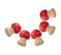 5 Pièces Pince à Papier Champignon en Bois Solide Kawaii Stable | Support Mémo Photo Antidérapant pour Notes, Cartes et Invitations, pour Réceptions et Noël