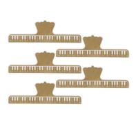 5 Pièces Pince à Partitions Musicales en ABS Doré, Lot Portable | Pince Solide, Pages Bien à Plat, pour Livres de Musique et Recettes, Usage Intérieur ou Vent Léger