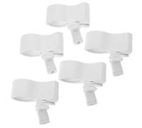 5 Pièces Pince Micro à Ressort pour Pied, Adaptateur 3/8 | Plastique Blanc, Fixation Sûre et Installation Facile, pour Enregistrement Studio, Microphone et Mic