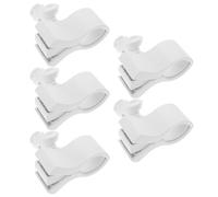 5 Pièces Pince Micro en Plastique Clip à Ressort 3/8 Pouces | Fixation Sûre et Légère, Installation Facile, Adaptée aux Studios de Diffusion et D'enregistrement, Blanc
