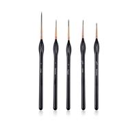 5 Pièces Pinceau De Détail pour Acrylique Aquarelle Gouache Huile Peinture Visage Modèle Figurine Œuvre d'art Pinceau Miniature Pinceaux À Poils Synthétiques Qualité Artiste
