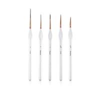5 Pièces Pinceau De Détail pour Acrylique Aquarelle Gouache Huile Peinture Visage Modèle Figurine Œuvre d'art Pinceau Miniature Pinceaux À Poils Synthétiques Qualité Artiste