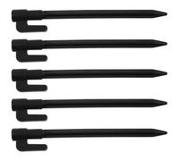 5 Pièces Piquets D’ancrage en Plastique pour Tente et Gazebo Noir | PP Léger, Format Compact, Retrait Facile, Camping, Plage, Festivals et Jardin