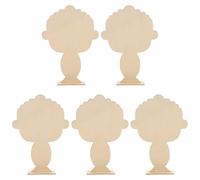 5 Pièces Planche à Modeler en Argile Portrait en Bois pour Femmes | Blanc Beige, Surface Peignable à Texture Unique, pour Argile Séchant à L’air et Peinture Acrylique