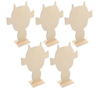 5 Pièces Planche à Modeler en Bois, Artisanat DIY, Blanc | Surface Peignable, Texture Unique, pour Argile Autodurcissante et Pinceaux, Studio D’art et Présents Personnalisés
