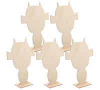 5 Pièces Planche à Modeler en Bois, Portrait Chinois, Blanche | Bois , Texture Unique, Support Debout, pour Outils de Sculpture et Peinture Acrylique