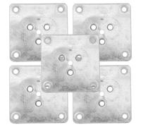 5 Pièces Plaque de Fixation en Fer, Argenté, Pré-percée | Connexion Stable, Montage et Retrait Faciles, pour Projets Diy, Réparations, Nuit et Sièges