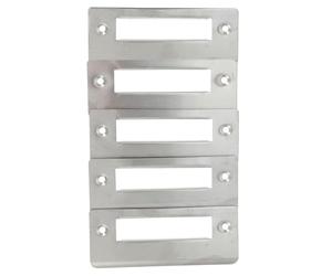 5 Pièces Plaque de Gâche de Porte en Acier Inoxydable, Renfort | Pièce une Seule Combinaison, Séparation Loquet et Pêne, Réparation Cadre, Usage Maison et Bricoleurs