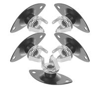 5 Pièces Plaque de Jack Encastrée Ovale Noire | Métal, Connexion Stable et Son Clair, Couvercle Jack, Style Moderne pour Montage sur Instrument