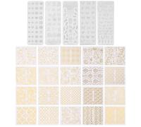 5 Pièces Plaque de Stamping pour Ongles en Acier, Motifs Floraux | Décoration D'ongles, Usage Professionnel ou Apprentissage, pour Créateurs et Boutiques, Style Élégant