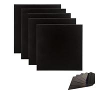 5 pièces Plaque en aluminium noir anodisé, alliage 5052 - Épaisseur de 0.5 mm à 2 mm - Idéale pour impression laser, gravure, projet bricolage industriel et travaux manuels (100X100X0.5mm)