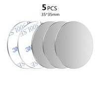 5 Pièces Plaque Métallique Pour Support De Téléphone Magnétique De Voiture Auto-Adhésif Feuille De Fer Autocollant Aimant Support De Téléphone Portable Pour Iphone 5pcs Silver 35mm