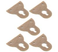 5 Pièces Plaque Suspendre à Trou de Serrure en Métal, Acier Cuivre | Fixation à Point Unique, Structure Rainurée Renforcée, Accrochage Vertical Constant, pour Panneaux Bois et Toiles