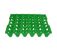 5 Pièces Plateau à Œufs en Plastique, Boîte de Rangement D'œufs à Empilable, Peut Contenir 30 Œufs, Porte Oeuf Frigo pour Cuisine, Placards, Comptoirs(vert)