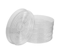 5 Pièces Plateau de Remplacement Rond Transparent | Plastique Clair, Circulation D’air Optimisée, Exposition Homogène à Chaleur, pour Herbes, Tranches et Préparations Maison