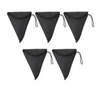 5 Pièces Pochette de Protection en Tissu Oxford Noir | Fermeture à Bouton-pression, Intérieur Souple, pour Professeurs et Élèves, Maison ou Déplacement