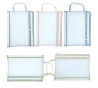5 Pièces Pochette de Rangement A4 en Filet à Fermeture Éclair | Nylon et Plastique, Résistante à L'usure la Saleté, pour Documents, Reçus, Stylos, Cosmétiques