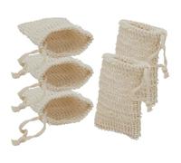 5 Pièces Pochette de Savonnette en Coton Lin avec Cordon et Maille | Rangement Facile, Effet Savonnette Saver, Exfoliation Douce, à Suspendre Pratique, Usage Bain