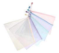 5 Pièces Pochette Zippée A6 en Filet pour Documents PVC PP | Fermeture Éclair Scellée, Format Spacieux, pour Articles et Papiers, Pratique au Bureau Couleur Aléatoire
