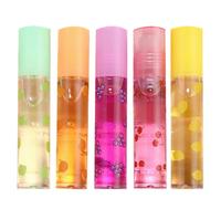 5 Pièces Pommade à Lèvres Transparente Hydratante, Parfum Fruits