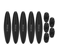 5 pièces Portable EVA pêche Bobbers flotteurs de pêche flotteurs de Poisson-Chat et Cloche Accessoires de pêche en Plein air Haute résistance Noir(30g)