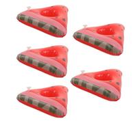 5 Pièces Porte-Boisson Flottant Pastèque Gonflable Rouge | PVC Renforcé, Surface Texturée Antidérapante, Support Stable, Rangement Facile, Usage Continu, Adultes et Ados