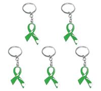 5 Pièces Porte-Clés de Sensibilisation au Cancer du Colon,Mini Porte Clés,Porte-Clés Personnalisé,Porte Clés Cancer Prostate Et Colon,Porte-Clés pour la Sensibilisationau Cancer du Colon (Vert)