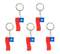 5 pièces Porte-clés drapeau, charmes de porte-clés nationaux Porte-clés drapeau, collection de drapeaux du monde en PVC pour célébrations nationales et souvenirs, taille unique