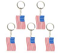 5 pièces Porte-clés drapeau, charmes de porte-clés nationaux Porte-clés drapeau, collection de drapeaux du monde en PVC pour célébrations nationales et souvenirs, taille unique