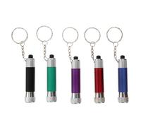 5 Pièces Porte-clés Lampe Torche LED Anneau en Alliage D'aluminium | Petit Format Discret, Usage pour Lire ou Retrouver Vos Clés la Nuit, Style Simple et Soigné Plusieurs styles