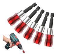 5 Pièces Porte-Embouts Magnétiques, Porte-Bits Haute Qualité en Acier Inoxydable, Extension à Changement Rapide 1/4" 60mm, Pour Perceuse, Porte-Embouts à Six Pans, Adapté aux Tournevis (B)