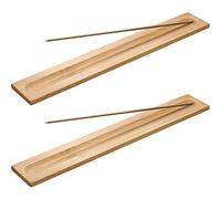 5 Pièces Porte-Encens en Bois de Bambou Brûleur à Encens, 9.06 Pouces de Long (Bois Couleur)