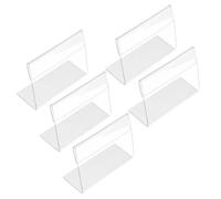 5 Pièces Porte-étiquettes de Prix L en Acrylique | Présentoir Horizontal, Usage sur Table, Léger et Réutilisable, Affiche Clairement le Tarif des Articles