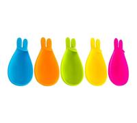 5 Pièces Porte-Sachet De Thé en Silicone en Forme De Lapin, Repose-Cuillère Compact Et Coloré pour Maison Et Bureau, Accessoire De Thé Pratique Et Décoratif