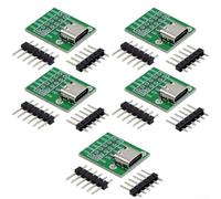 5 pièces pour carte de dérivation pour développement électronique avec connecteur pré-soudé et accès complet aux broches (vert)