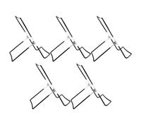 5 Pièces Présentoir de Livres en Métal Noir, Support Pliable Réglable | Structure en Fer Renforcé, Assemblage Rapide, Angle Ajustable, pour Menus, Flyers et Affichage D’accueil