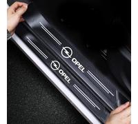 5 Pièces Protecteur Seuil Porte Voiture pour Opel Crossland/Crossland X 2017-2022 2023, Barres Seuil Porte Voiture,Seuil Autocollant,Fibre Carbone Protecteur