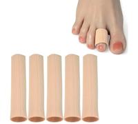 5 Pièces Protection Orteils en Silicone Découpable, Bandage de Tube de Coussin d’Orteil Protection des Doigts en Gel Doux pour Enlever les Cors, Traitement des Oignons, Callosités (S)