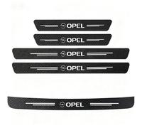 5 Pièces Protection Seuil de Porte de Voiture pour Opel Adam Antara Astra J K L Combo Corsa D E F Crossland X, Fibre de Carbone Protection Porte de Voiture Auto Plinthes
