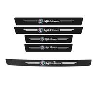 5 Pièces Protège-Bas de Portes Auto pour Alfa Romeo Giulia Stelvio 159 147 156 166 Giulietta MITO GT 4C, Effet Fibre de Carbone Protection Intégrale Portes et Coffre Antrayures Accessoire Voiture