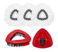5 Pièces Recharge Balai Serpillère,Base,Brosse Compatible avec Vileda Turbo 2 en 1 EasyWring&Clean,Recharge Balai Serpillère Microfibre,Têtes de Balai Réutilisables pour Le Nettoyage des Sols