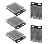 5 Pièces Réflecteur Rétroréfléchissant Noir en Acrylique ABS pour | Panneau à Grille Rétroréfléchissante, Effet Miroir, Usage Portail et Garage, Remplacement Facile