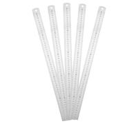 5 Pièces Règle Graduée en Acier Inoxydable Double Face pour | Échelle Métrique et Impériale, Mesure Précise, Résistance à L’usure, pour Machinistes et Plans Techniques