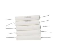 5 Pièces Résistance de Filtrage Audio en Céramique Cimentée 30 W | Bobinage Non Inductif, Faible Bruit, Dissipation Rapide, Blanc, pour Réseaux de Haut-parleurs et Tv