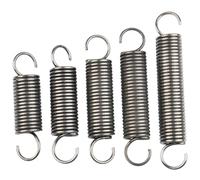 5 Pièces Ressort de Tension avec Double Crochet, 1 x 13 x 90mm, Fil Diamètre 1mm, OD 13mm, Longueur libre 90mm, Ressort Acier, Ressortà double crochet en forme de S